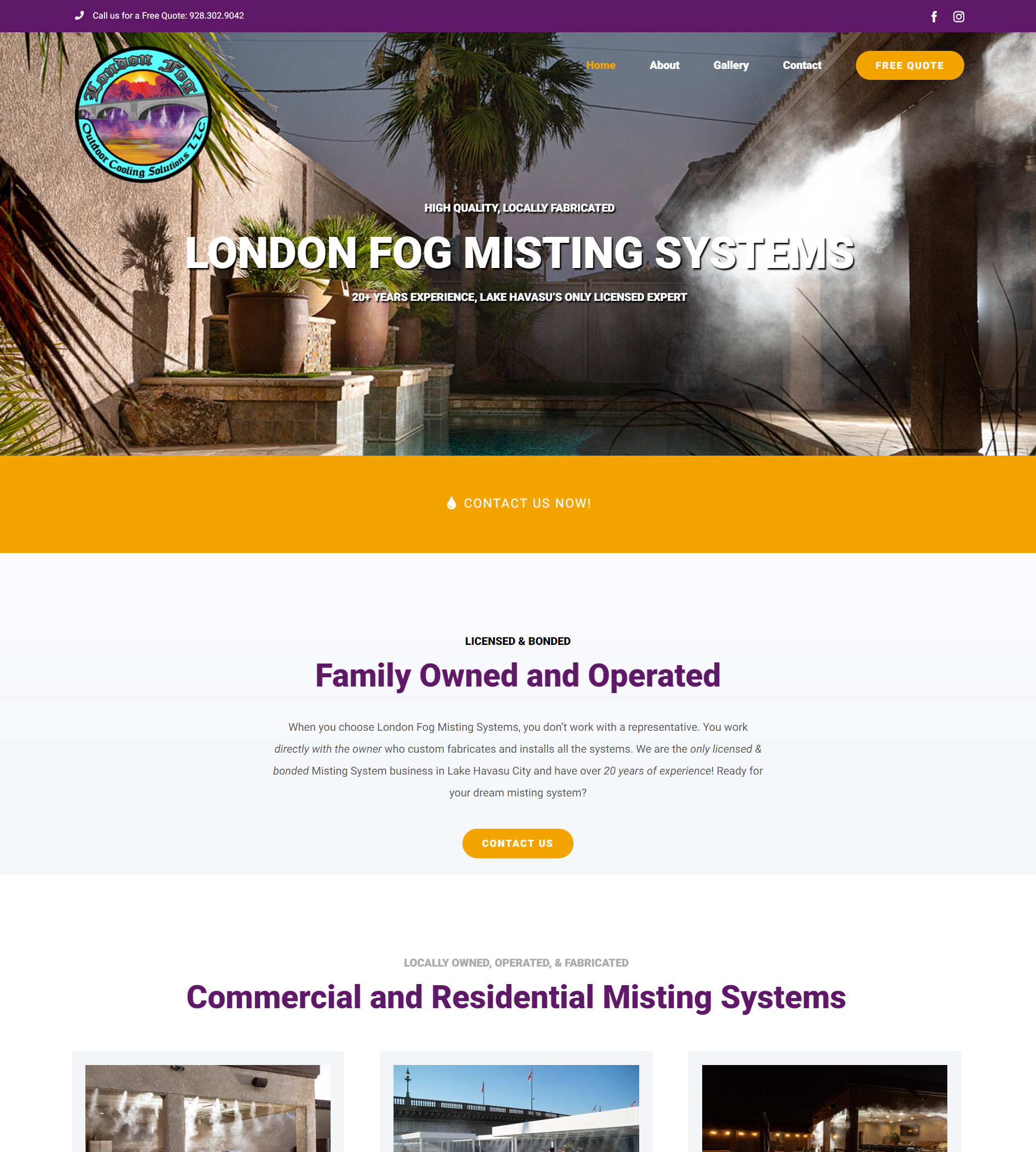London Fog Site Designed by My Website Store in Lake Havasu City